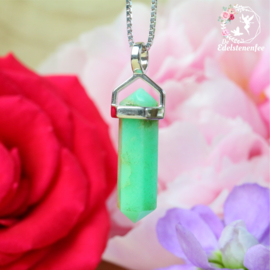 Chrysopraas Hanger Dubbeleinder mt M. A kwaliteit