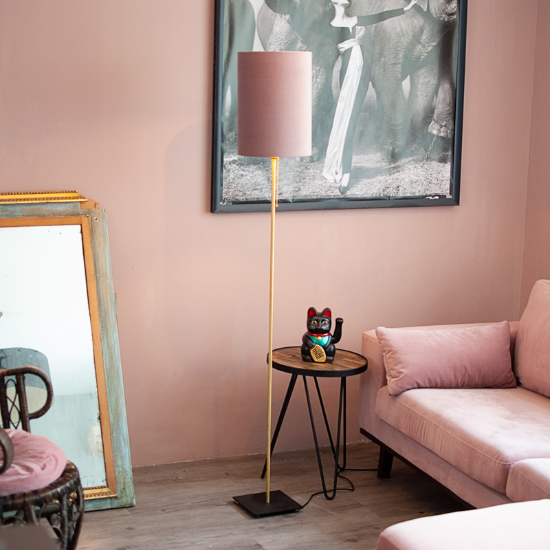 Lamp Shade Ø25 H35cm Velvet Castle Rose