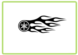 Yamaha flame sticker