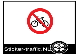 Verboden voor fietsers sticker