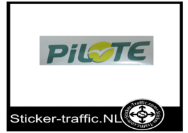 Pilote full colour geel met groen sticker