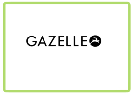 Gazelle met logo sticker