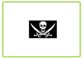Piraten vlag sticker