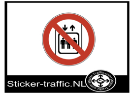 Lift gebruiken verboden sticker