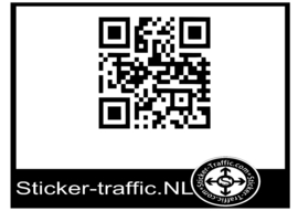 QR sticker met uw eigen tekst zonder witte achtergrond