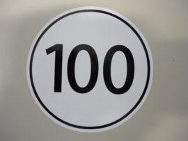 100 km tempo sticker