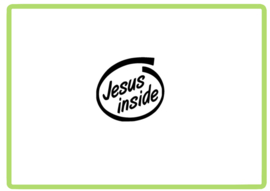 Jesus inside sticker