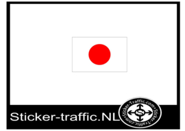 Japanse vlag sticker