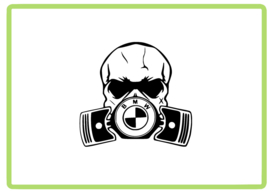 BMW skull sticker