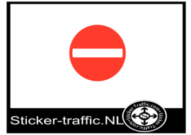 Verboden richting sticker