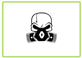 Renault skull sticker
