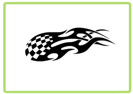 Racing vlammen sticker design 5