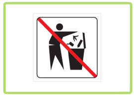 Geen afval sticker