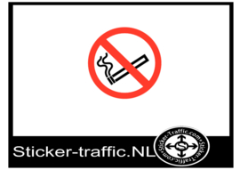 Verboden te roken sticker