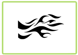 Vlammen sticker design 9