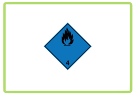 Ontvlambaar gas, contact met water sticker