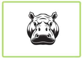 Nijlpaard sticker