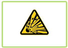Ontploffingsgevaar sticker
