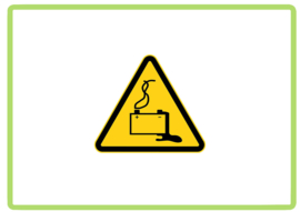 Batterijdamp sticker