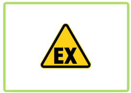 Explosie gevaar sticker