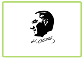 Ataturk imzali design 1 sticker