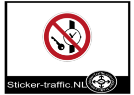 Metalen voorwerpen verboden sticker