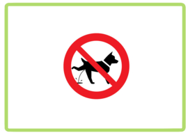 Verboden voor plassen sticker