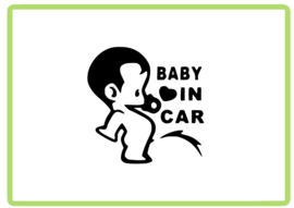 Baby in car sticker design 5