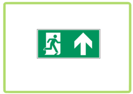 Vluchtweg naar boven sticker