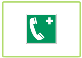 Noodtelefoon sticker
