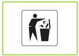 Afval container sticker