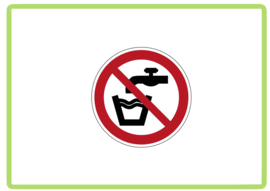 Geen drinkwater sticker