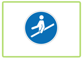 Trapleuning vasthouden sticker