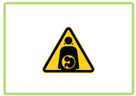 Gevaar bij zwangerschap sticker