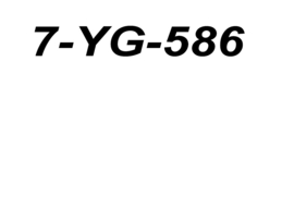 Boot registratie nummer 7-YG-586  sticker 70 cm lang x 15 cm hoog (set van 2 sticker)s