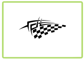 Racing vlammen sticker design 1