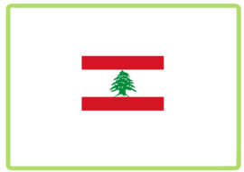 Libanon vlag sticker