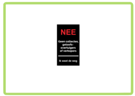 Nee collectes ik weet de weg sticker