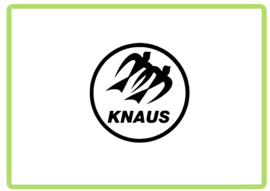 Knaus rond caravan en camper sticker