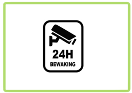 24H bewaking sticker