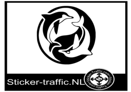 Dolfijn design 3 sticker