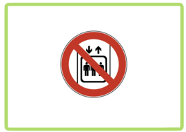 Lift gebruiken verboden sticker