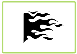 Vlammen sticker design 8