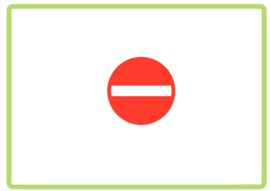 Verboden richting sticker