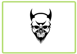 Skull sticker design 6