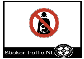 Geen toegang bij zwangerschap sticker