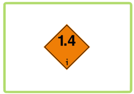 Ontplofbare stoffen en voorwerpen 1.4 sticker
