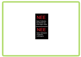 Nee collectes Nee verkopers sticker