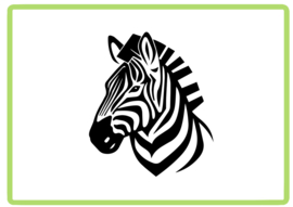 Zebra sticker design 1