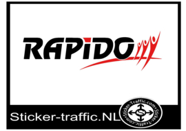 Rapido caravan sticker